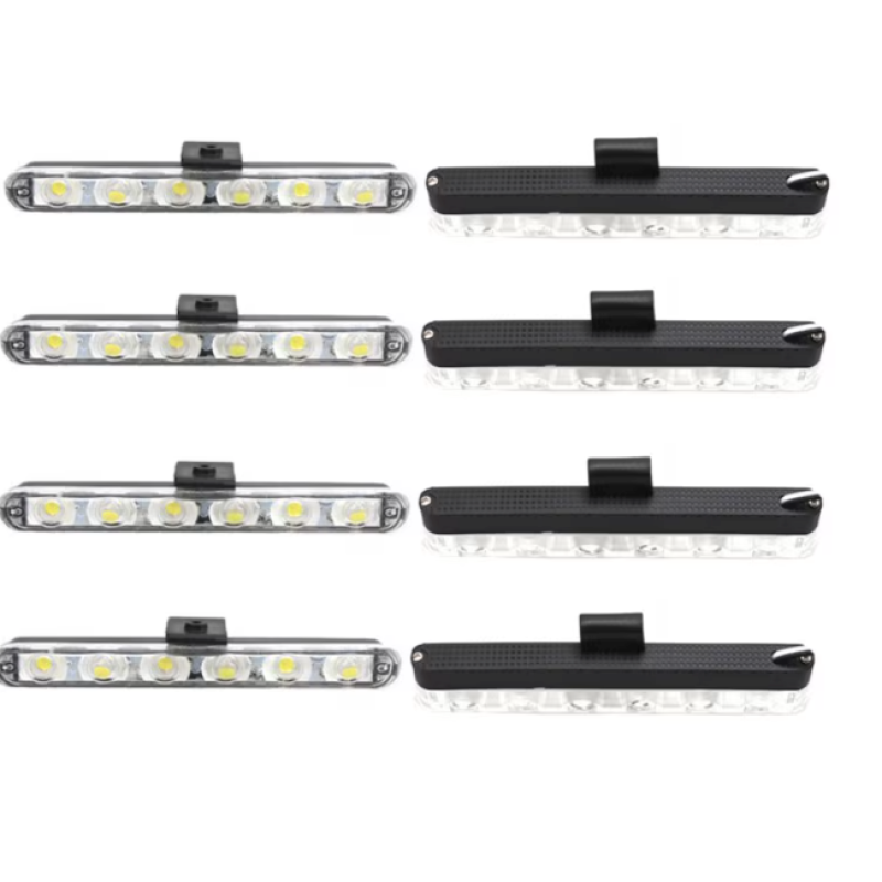 Set 8 lumini stroboscop galbene 6 LED grila telecomanda 12V
