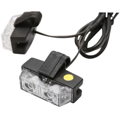 Set 8 stroboscoape auto cu 2 LED lumina galbena 12V