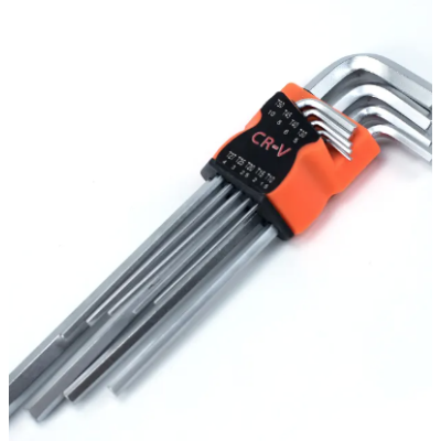 Set 9 chei hexagonale tip imbus cu capat sferic SCURTE 1.5-10mm