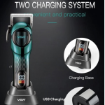 Set aparat de tuns fara fir VGR V 166 2000mah 6 distantiere incarcare USB si suport