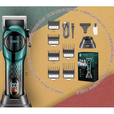 Set aparat de tuns fara fir VGR V 166 2000mah 6 distantiere incarcare USB si suport