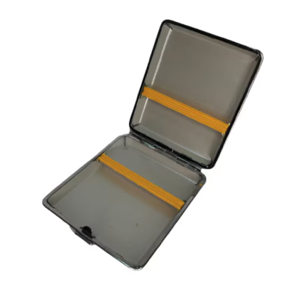 Set cadou format din 4 piese plosca palnie pahar tip shot si tabachera NEGRU SIMPLU