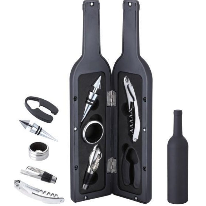 Set cadou in forma de STICLA cu 5 accesorii pentru vin cu 6 piese 32 cm LY