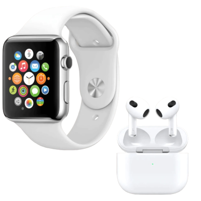 Set Ceas Smartwatch Inteligent si casti wireless BARBATI