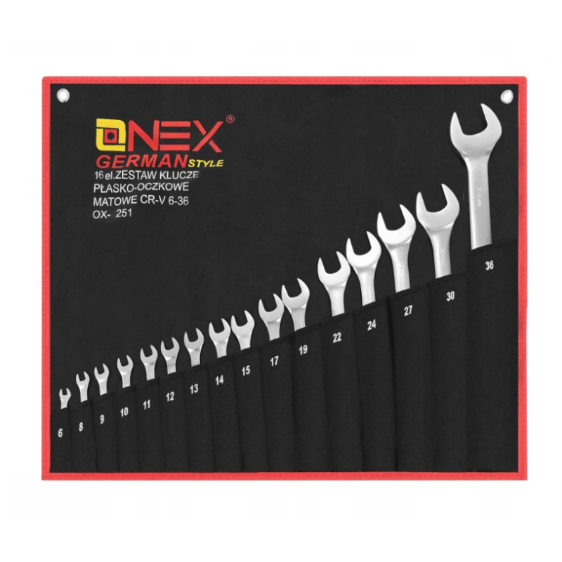 Set chei fixe combinate Onex 6 / 36mm cu 16 piese Cr V OX 251