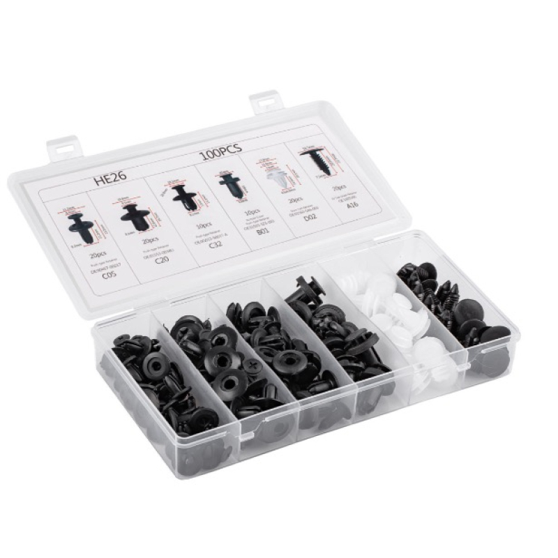 Set Clipsuri Auto Universale 100 Piese HE26 de Fixare JK