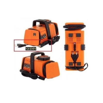 Set compresor ORANGE si 3 adaptoare pentru umflat mingi si saltele