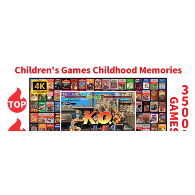 Set Consola gaming 4K retro cu 2x controller wireless dual 2,4G stick jocuri video plug-and-play HDMI USB