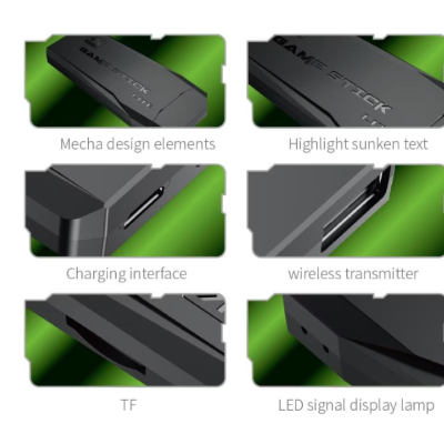 Set Consola gaming 4K retro cu 2x controller wireless dual 2,4G stick jocuri video plug-and-play HDMI USB