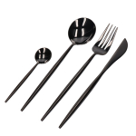 Set de 24 piese tacamuri in stil portughez- culoare NEGRU