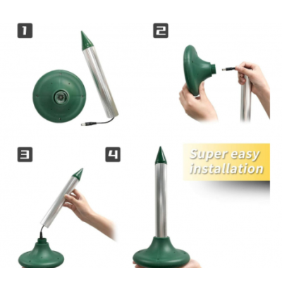 Set de 2 aparate solare cu ultrasunete contra cartite soareci popandai si alte rozatoare