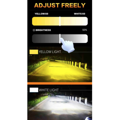 Set de 2 Becuri LED auto K13 H11 canbus 210W 27000LM 6000K control aplicatie