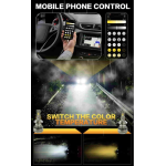 Set de 2 Becuri LED auto K13 H4 canbus 210W 27000LM 6000K control aplicatie