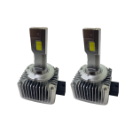 Set de 2 becuri Led D1S putere 120W temperatura lumina 6500K Alb CANBUS cu ventilator