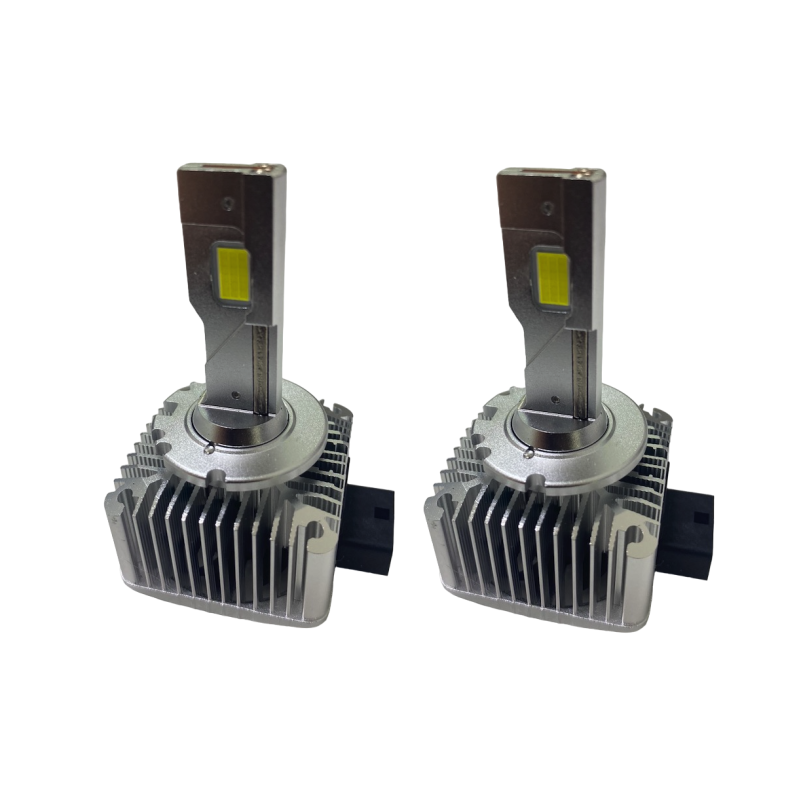 Set de 2 becuri Led D1S putere 120W temperatura lumina 6500K Alb CANBUS cu ventilator