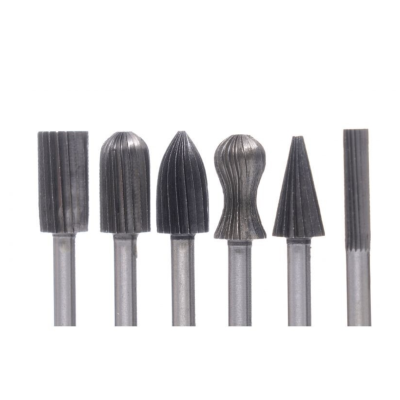 Set de 6 freze pentru metal diferite modele coada de 6mm