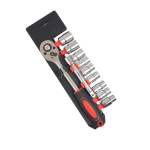 Set de Chei Tubulare 1/2" cu Clicket - 12 Bucati, din Crom si Vanadiu