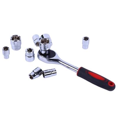 Set de Chei Tubulare 1/4" cu Clicket - 12 Bucati, din Crom si Vanadiu