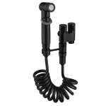 Set de Dus din otel inoxidabil pentru intretinerea corpurilor sanitare presiune reglabila economic la apa si spatiu Negru