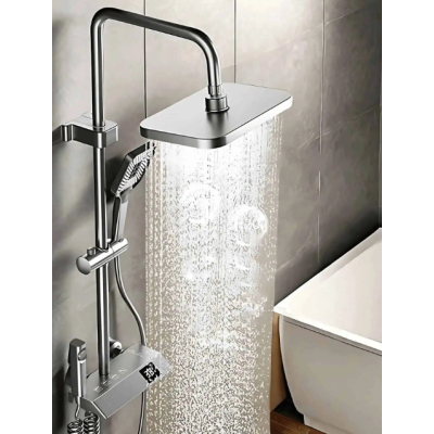 Set de dus multifunctional tip ploaie cu afisare digitala si cu termostat