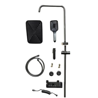 Set de dus multifunctional tip ploaie cu afisare digitala si cu termostat