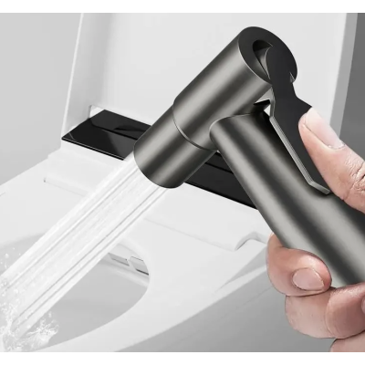 Set Dus Igienic Pentru Bideu sau Vas WC cu Furtun Extensibil si Toate Accesoriile Incluse