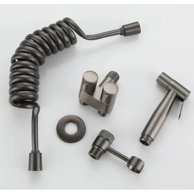 Set Dus Igienic Pentru Bideu sau Vas WC cu Furtun Extensibil si Toate Accesoriile Incluse