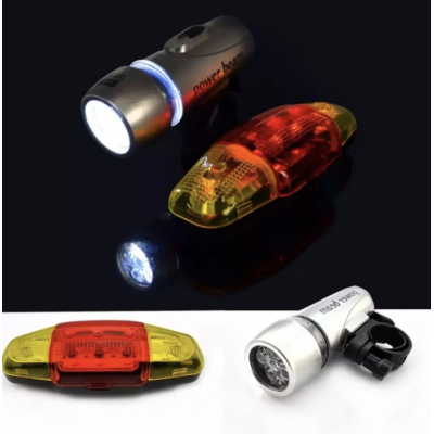 Set far si stop bicicleta XY 108 far tip lanterna detasabil stop in 2 culori