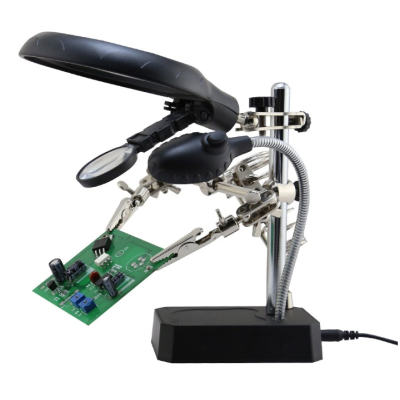 Set Lupa Andowl Q GJ5 Cleme pentru maini ajutatoare cu LED