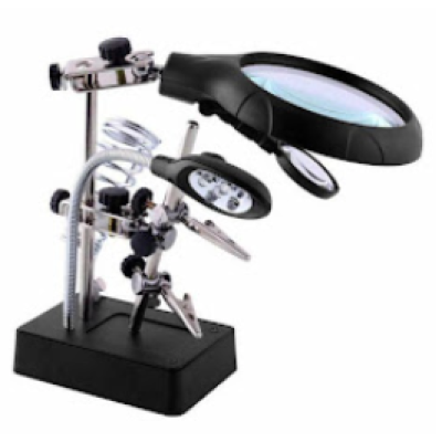 Set Lupa Andowl Q GJ5 Cleme pentru maini ajutatoare cu LED