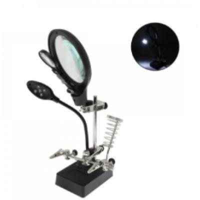 Set Lupa Andowl Q GJ5 Cleme pentru maini ajutatoare cu LED