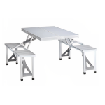 Set Masa pliabila Picnic tip Geamantan cu 4 Scaune din Aluminiu