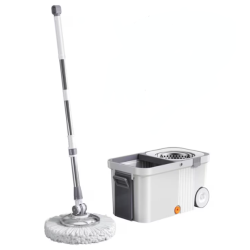 Set mop rotativ 360 grade cu galeata centrifuga din inox galeata portabila sistem evacuare apa