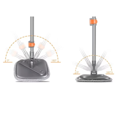 Set mop rotativ BIMROM cu doua rezerve galeata patrata cu doua compartimente separate pentru apa curata si murdara