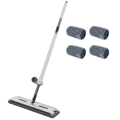 Set mop rotativ cu 4 lavete microfibra