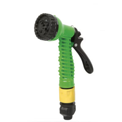 Set pentru stropit furtun textil flexibil 15m cu tambur pistol de pulverizat 7 in 1