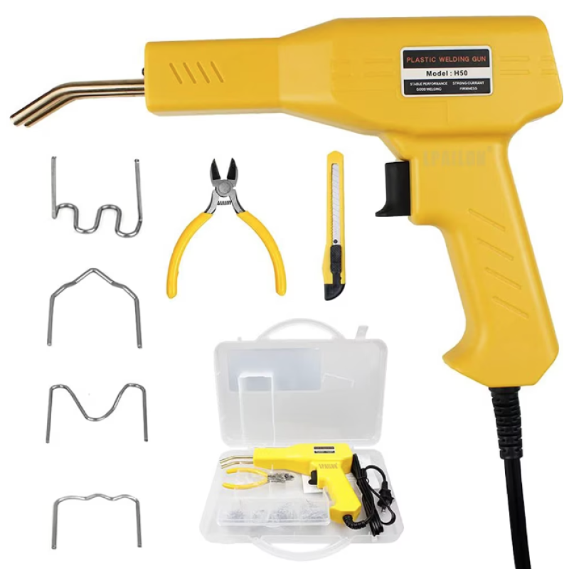 Set pistol de lipit/accesorii pentru plastic 50W H50 220V Galben