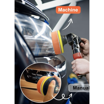 Set polish faruri discuri abrazive pasta bureti restaurare faruri