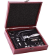 Set premium accesorii profesionale pentru vin in cutie de lemn 9 elemente kitul somelierului