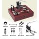 Set premium accesorii profesionale pentru vin in cutie de lemn 9 elemente kitul somelierului