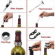 Set premium accesorii profesionale pentru vin in cutie de lemn 9 elemente kitul somelierului