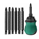 Set surubelnita CRV cu biti 13 in 1 Otel Verde/Negru