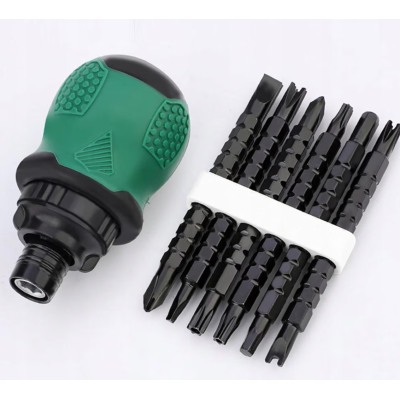 Set surubelnita CRV cu biti 13 in 1 Otel Verde/Negru