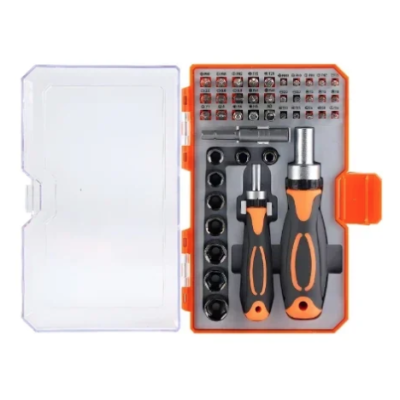 Set surubelnite cu clichet Andowl 42 în 1 Q GJ001 Portocaliu/Negru