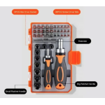 Set surubelnite cu clichet Andowl 42 în 1 Q GJ001 Portocaliu/Negru