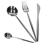 Set tacamuri 24 piese stil portughez otel inoxidabil culoare ARGINTIU