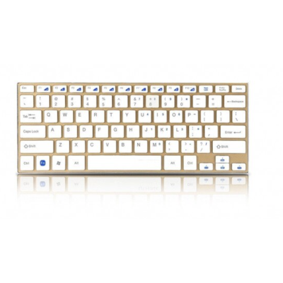 Set Tastatura si Mouse wireless design compact si elegant culoare Gold Andowl  Q K3940