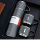 Set termos din inox cu 3 cesti 500ml sticla termoizolanta pentru bauturi fierbinti si reci GRI