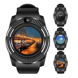 Smartwatch V8 HandsFree Bluetooth 3.0 Micro SIM Android Camera 1.3MP Negru