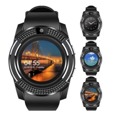 Smartwatch V8 HandsFree Bluetooth 3.0 Micro SIM Android Camera 1.3MP Negru